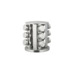 Stainless Steel Spice MINI Carousel With 12 Transparent Glass Jars