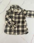 Country Road Black And Grey Checked Collared Shirt 3 6M