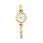 Ladies Gold Toned Bangle Watch
