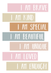 Affirmation Nude Tones - Wall Art Print - A1