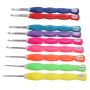 Aluminum Crochet Hook Set 9PCS 2-6MM Silicone Handle