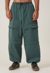 Cotton On Parachute Super Baggy Pant - Trekking Green Zip Off