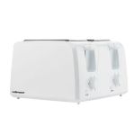 Mellerware Toaster 4 Slice Plastic White 1300W "eco Max
