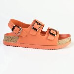Two Buckle Sling Jelly Burk Sandal - Orange - 8