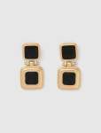 Signature Suki Square Drop Earrings - 0 Black gold