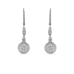 Chet Sterling Silver & Cubic Zirconia Snow Pea Drop Earrings