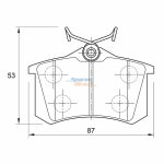 Stone Brake Pad Set Rear SP20961 SP10820