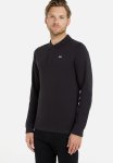 Tommy Hilfiger Tjm Slim Solid Long Sleeve Polo - Black