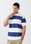 Staynew Cobalt Stripe Cotton Rugby Golfer