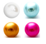 FLC45 - Pearl Floating Charm Fits Inside Our Floating Locket Necklaces - Blue