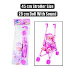 Baby Doll 28CM W sound & Stroller