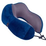Cellini Accessories Roll-up Memory Foam Travel Pillow-navy - Ys Travel Bags