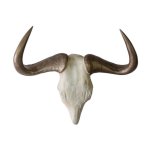 Buffalo Wall Decor White With Gold Horns