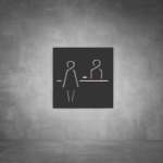 Reception Sign D05 - Black - Powder Coated Aluminum