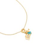Tweens Gold Plated Stainless Steel Travel Motif Charm Necklace
