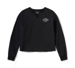 Women’s Iron Rose Fleece Crew – Harley Black