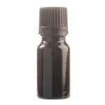 10ML Black Glass Bottle With Slow Flow Dropper Cap - Black