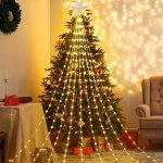 1 Pack Christmas LED Star Fairy String Lights Christmas Decorations Extendable For Indoor Outdoor Christmas Tree Garden Decorati