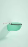 Aura-sleek Smart Wall-hung Commode- Light Green