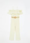 PoP Candy Off The Shoulder Jumpsuit - Cream