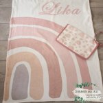 Fleece Blanket Rainbow With Name