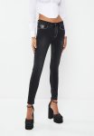 Sissy Boy Mistery: Axel Skinny With Diamante Detail - Black