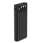 Snug 10 000MAH Powerbank With 4 Cables Built In - Black - Braintree Shop