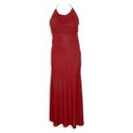 Red Sparkle Halter Maxi Dress