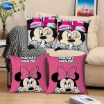 Disney Minnie Mouse Throw Pillow Covers Set Of 2 Ume Preppy Style Hand Wash Cartoon Print Zippered Cushion Cases For Various Roo