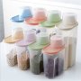 4PCS Pp Food Storage Box Plastic Clear Container Set With Pour Lids For Cereal Rice Pasta Tea Nuts And Coffee Beans Plastic Food