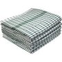 & 39 S Kitchen Towel - Design 2324 - 060X080CMS - 05 PC Pack - Jumbo Checks - Jolly Green