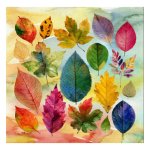 Serviette - Pressed Autumn Leaves 33X33CM