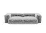 Two Module Sofa - Faux Fur - Grey - 272CM X 136CM