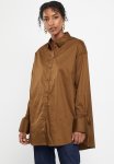 Tied Sleeve Shirt - Brown