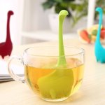 Food Grade Pp Cooking Dinosaur Infuser Loch Ness Monster Shape Heat Resistance Total Tea Strainers Teaware Coffee Tools Green