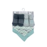 Every Bib And Sock Set Grey mint 4 Pack