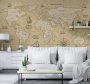 Retro Worldmap Sepia Wall Mural
