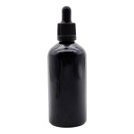 100ML Black Glass Aromatherapy Bottle With Pipette - Black 18 110