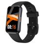 Black Smart Watch For Android & Ios - Heart Rate Sleep & Fitness Tracker