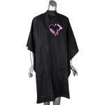 Salon Cape Black & Pink Dryer Scissor & Comb Design Studs