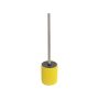 Ribbed Design Polyresin Toilet Brush Yellow