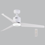 White Metal And Abs 40W Remote Control With 6 Speed Control Fan