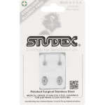 Studex Select Range April Crystal Bezel Earing Gold Plated Large