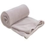Hemmed Coral Fleece Blankets - Various Colours & Sizes - Size: 150 Cm X 150 Cm Stone