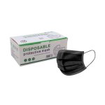 Disposable Face Mask 3 Ply Black 1X50