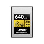 Lexar 640GB Professional Gold Cfexpress 4.0 Type A Memory Card 1800MB S