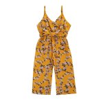 Mustard Floral Jumpsuit And Belt