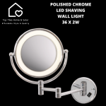 Polished Chrome LED Shaving Wall Light - 36 X 2W