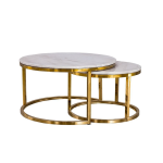 2-IN-1 Luxury Round Marble Modern Coffee Table