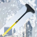 2-IN-1 Double-sided Window Cleaning Brush With Scraper - Long Handle Wet & Dry Use For Glass And Screen Perfect For Bedroom Bath